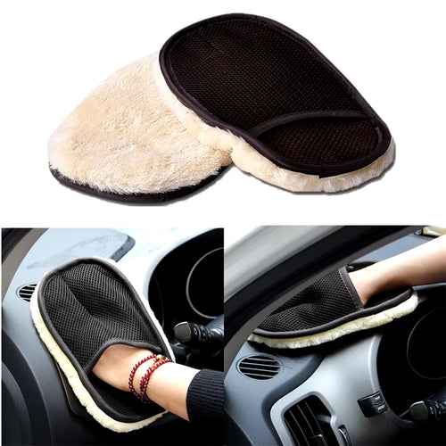 Ultimate Microfiber Wool Car Washing Glove - Soft & Effective Cleaning Tool for Cars and Motorcycles